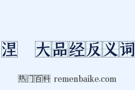 涅槃大品经反义词是什么意思的图片